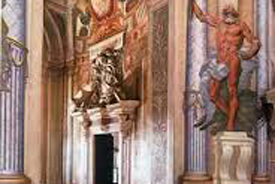 villa capra central hall frescoes and Stucco Dorigny Canera India