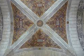 cross vault hall frescoed ceiling Villa Pisani De' Lazara 